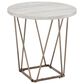 Steve Silver Rowyn 3-Piece Occasional Table in White with Faux Marble Finish, , large