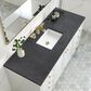 James Martin Vanities Chicago 60" Single Bathroom Vanity in Glossy White with 3 cm Charcoal Soapstone Quartz Top and Rectangular Sink, , large
