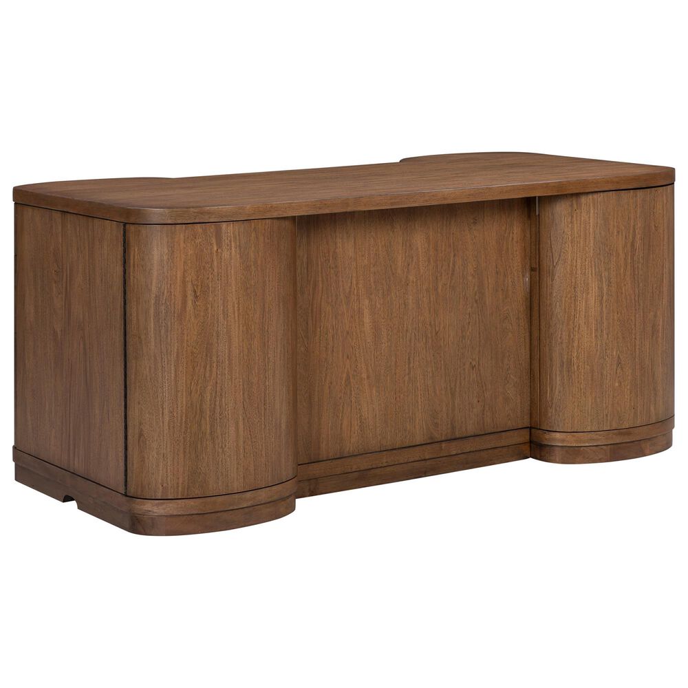 Riva Ridge Caden 3-Piece Executive Desk with Bookcase and File Cabinet Set in Spiced Caramel, , large