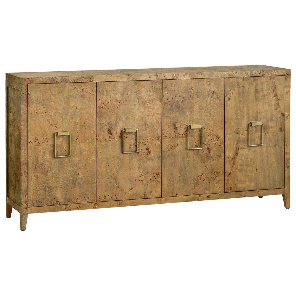 Crestview Collection Richmond Mappa Burl 4-Door Media Sideboard in Brown, , large
