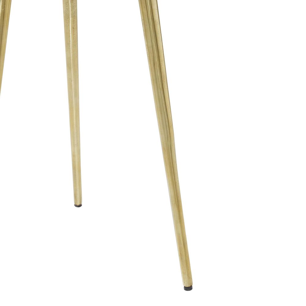 Maple and Jade End Table with Marble Top in Gold, , large