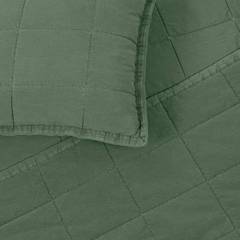 Ann Gish Cotton Canvas 3-Piece King Coverlet Set in Forest, , large