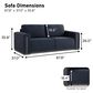 Lifestyle Solutions Riles Stationary Storage Sofa in Navy Blue, , large