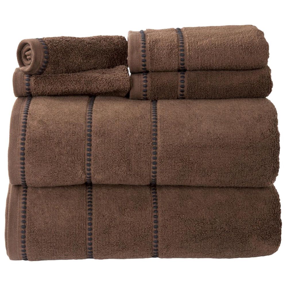 Timberlake Lavish Home 6-Piece Quick Dry Towel Set in Chocolate, , large