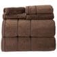Timberlake Lavish Home 6-Piece Quick Dry Towel Set in Chocolate, , large