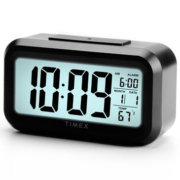 Timex Portable Battery-Operated Alarm Clock with Large Display in Black, , large