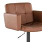 Lumisource Stout Swivel Adjustable Barstool in Black, , large