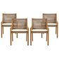 Hearth and Haven Outdoor Dining Chair in Cream (Set of 4), , large