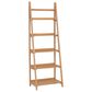 Linon Home Decor Charlotte 5-Shelf Ladder Bookcase in Natural, , large