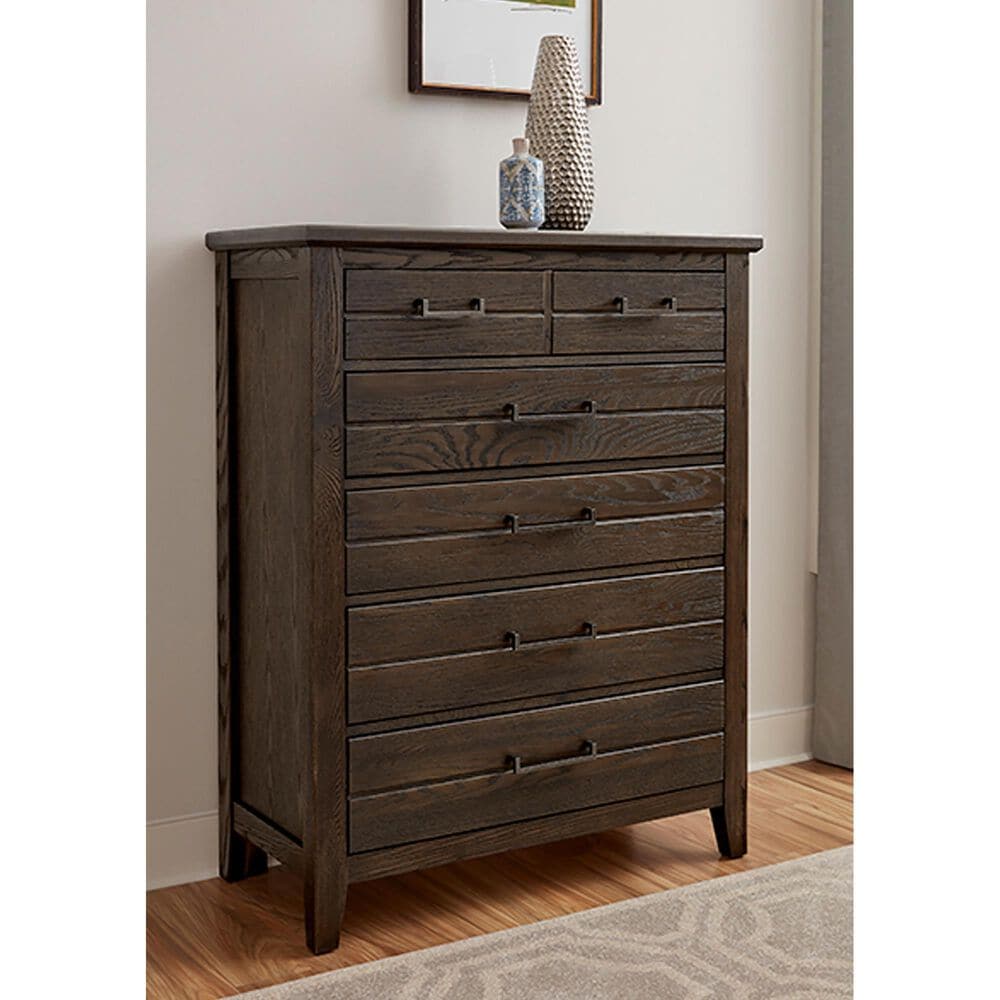 Viceray Collections Passageways 5 Drawer Chest in Charleston Brown, , large
