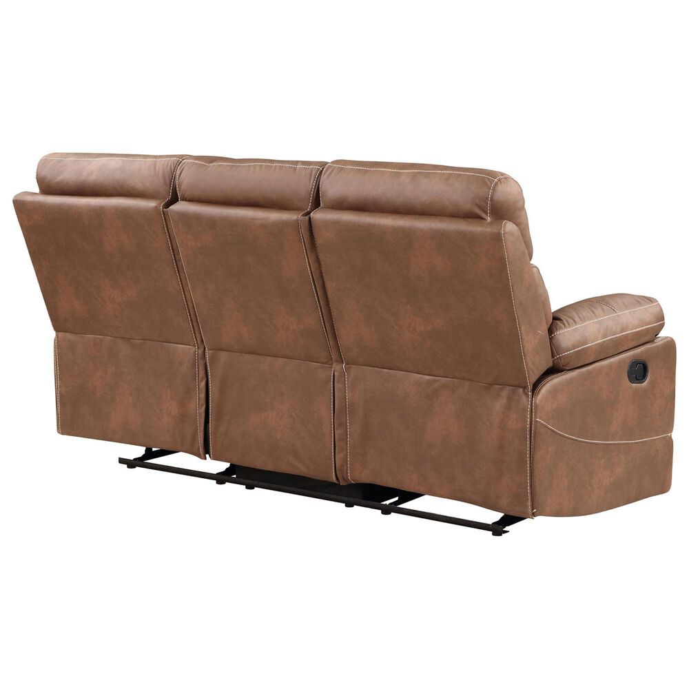 Steve Silver Rudger Manual Reclining Sofa in Chestnut Brown, , large