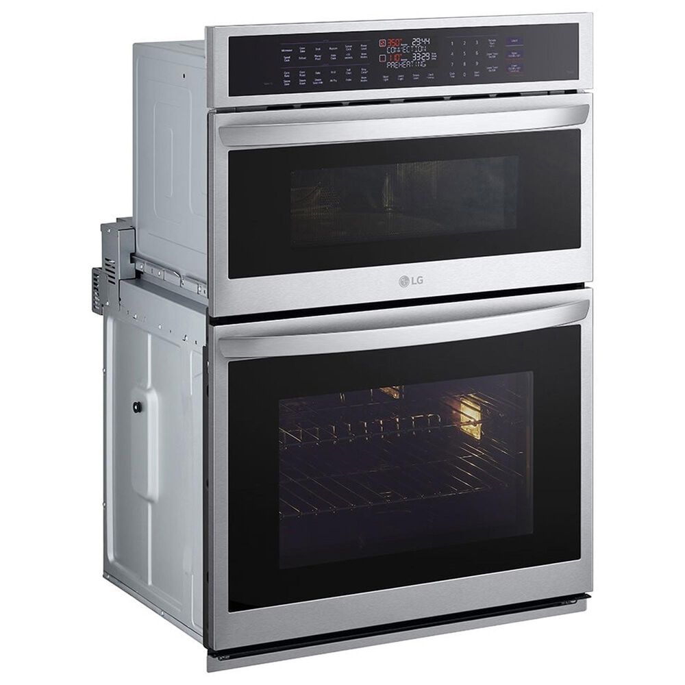 LG 2-Piece Kitchen Package with Stainless Steel 6.4 Cu Ft. Combination Wall Oven and Black 30" Smart Electric Cooktop, , large