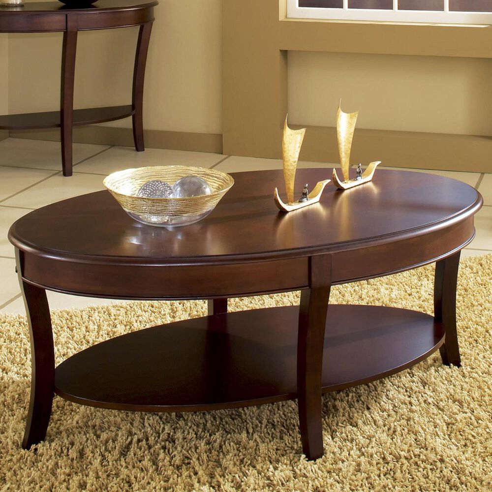 Crystal City Troy Cocktail Table in Brown Cherry, , large