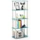 HOMLUX 5-Tier Display Rack in Light Blue and White, , large