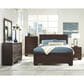 Pacific Landing Kauffman 4 Piece King Bedroom Set in Dark Cocoa, , large
