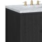 James Martin Vanities Myrrin 60" Double Vanity in Carbon Oak with 3 cm Carrara White Marble Top, , large