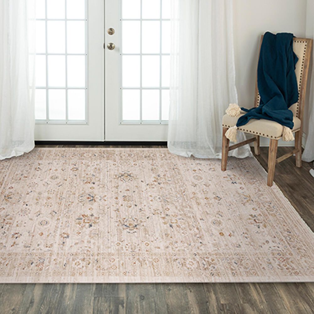 RIZZY Iconic 7&#39;10&quot; x 9&#39;10&quot; Pink and Neutral Area Rug, , large