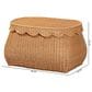 Baxton Studio Ayleen Medium Basket with Scalloped Lid in Light Honey, , large