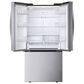 LG 21 cu.ft. 3 Door French Door, 33 wide Counter Depth, Non-Dispense, Dual Handle, Printproof Stainless Steel, , large