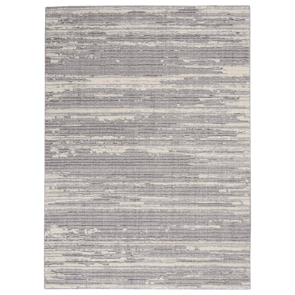 Nourison Zermatt ZER02 4" x 6" Grey and Ivory Area Rug, , large
