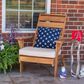 Linon Home Decor Rockport Patio Arm Chair with Natural Frame in Beige, , large