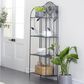 Maple and Jade 66" Traditional Bakers Rack in Black, , large