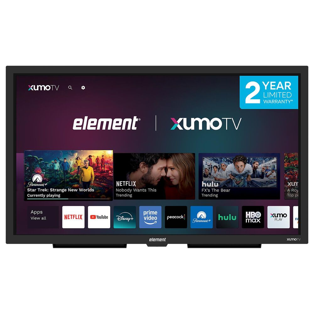 Element 55" 4K UHD Partial Sun Outdoor Xumo - Smart TV with 2.0 Outdoor Soundbar and Outdoor Tilt Mount in Black, , large