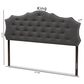 Baxton Studio Aurora King Upholstered Headboard in Dark Grey, , large