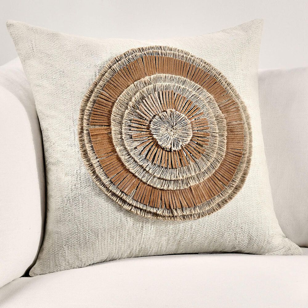 Classic Home Pueblo 22&quot; Square Throw Pillow in Chestnut and Natural, , large