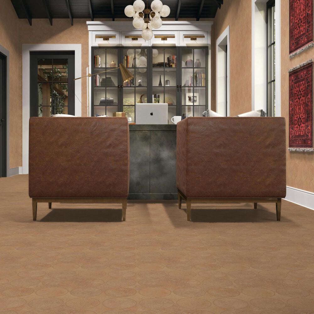 Dal-Tile Rekindle Terracotta 13.5&quot; x 13.5&quot; Canvas Dot Porcelain Mosaic Sheet, , large