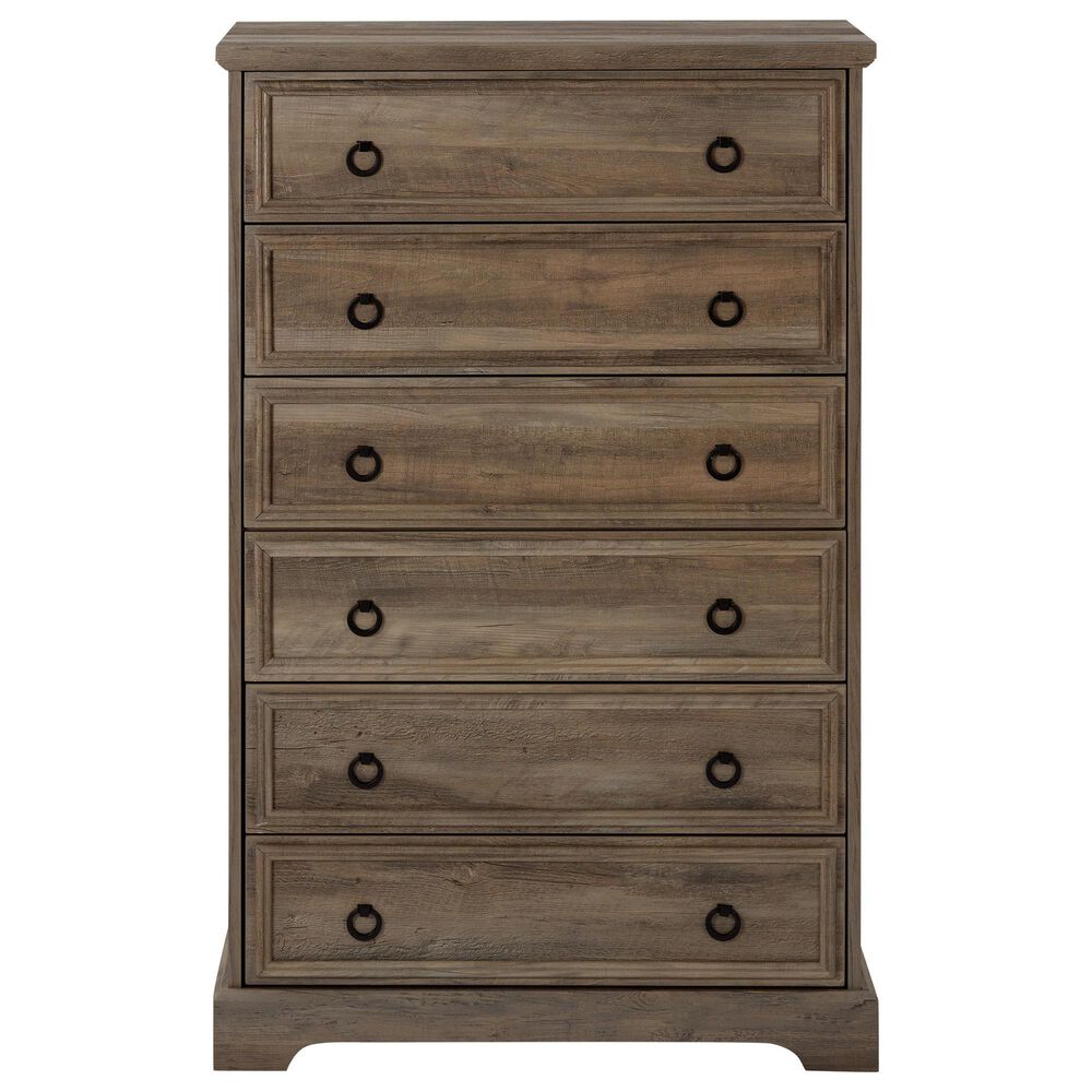 Hearth and Haven 6-Drawer Dresser in Gray Wash, , large