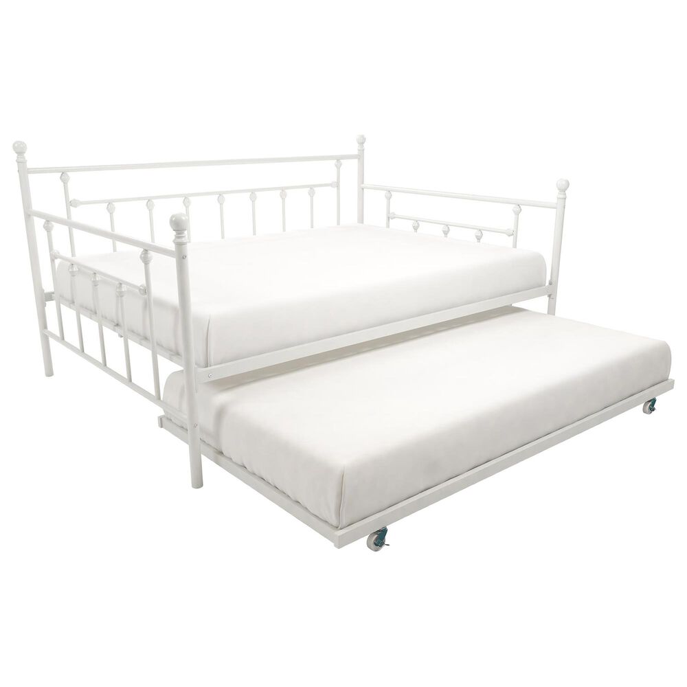DHP Mia Full Daybed with Trundle in White, , large