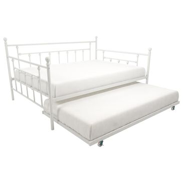 DHP Mia Full Daybed with Trundle in White, , large