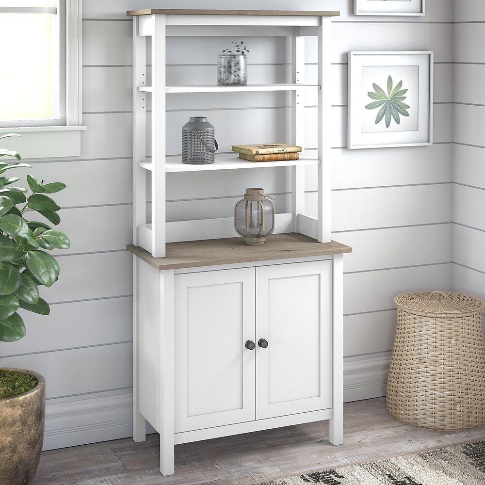 Bush Mayfield 5-Shelf Bookcase in Shiplap Gray, , large