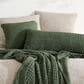 Sunday Citizen Snug Waffle 20" Square Throw Pillow in Moss, , large