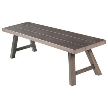 Steve Silver Marina Patio Backless Bench in Dark Walnut, , large