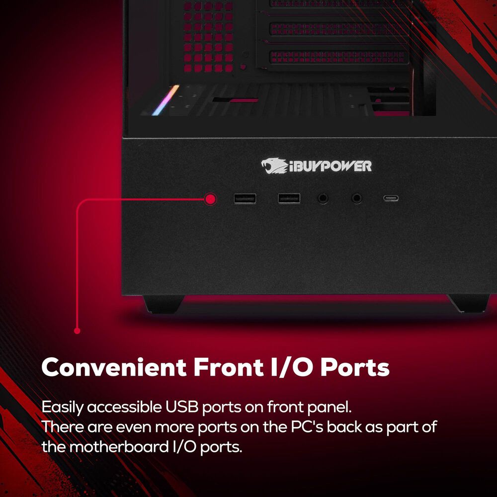 iBUYPOWER Element 9 Gaming Desktop PC | Intel Core Ultra 7 265F - 32GB RAM - NVIDIA GeForce RTX 5060Ti Graphics - 1TB SSD in Black, , large
