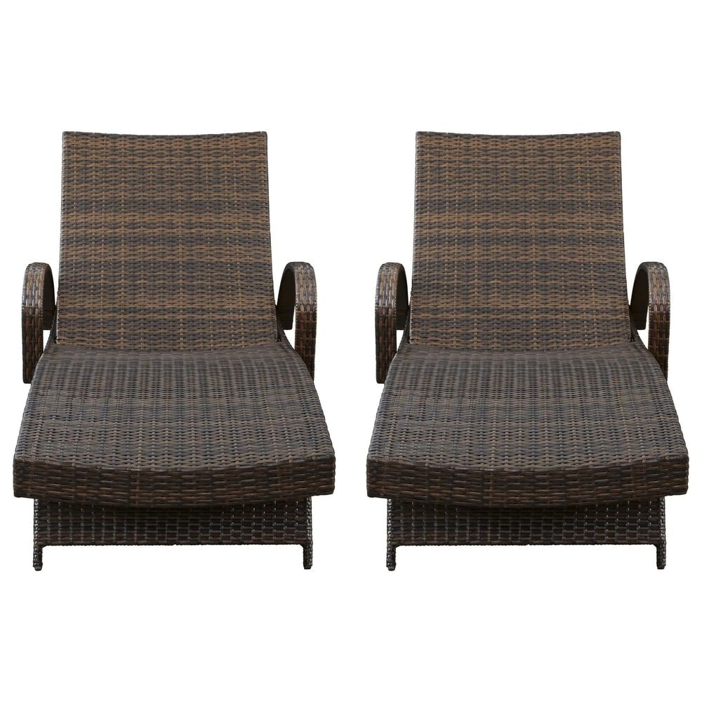 Ashley Kantana Patio Chaise Lounge in Brown &#40;Set of 2&#41;, , large