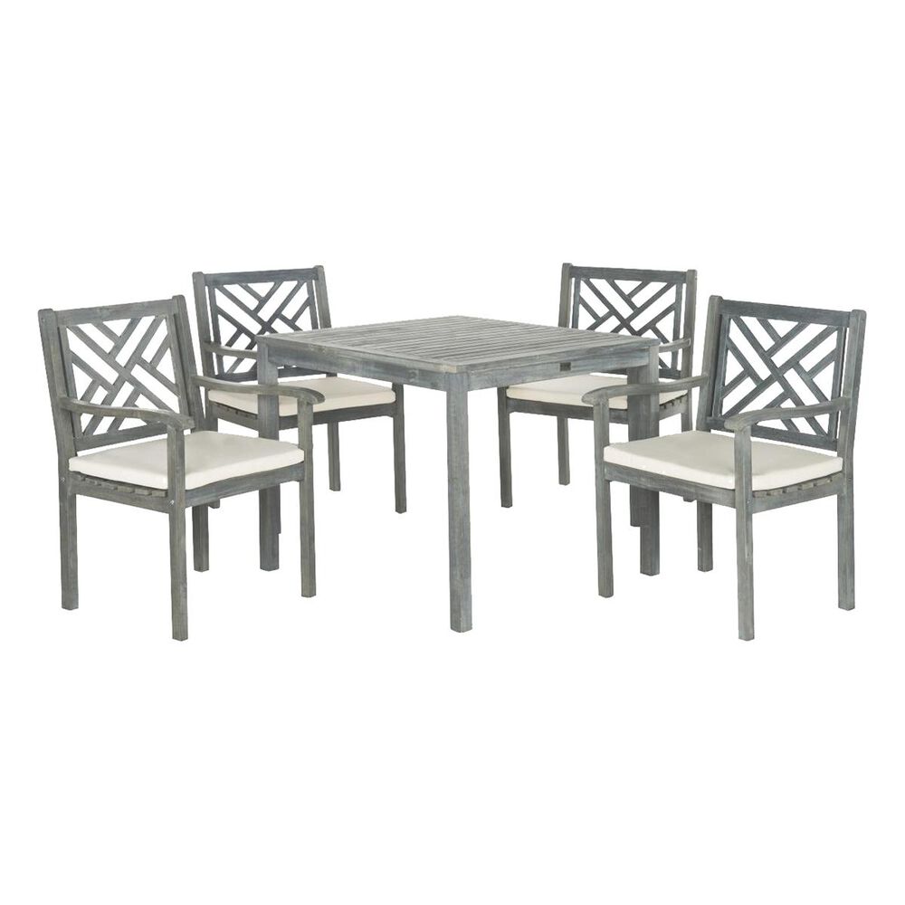 Safavieh Bradbury 5-Piece Dining Set in Beige and Ash Grey, , large