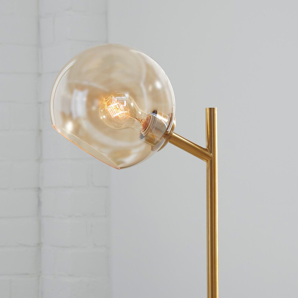Ashley Abanson Desk Lamp with Wireless Charging + USB in Gold, , large