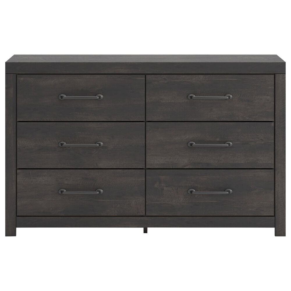 Ashley Hollivern 6-Drawer Dresser in Dark Gray, , large