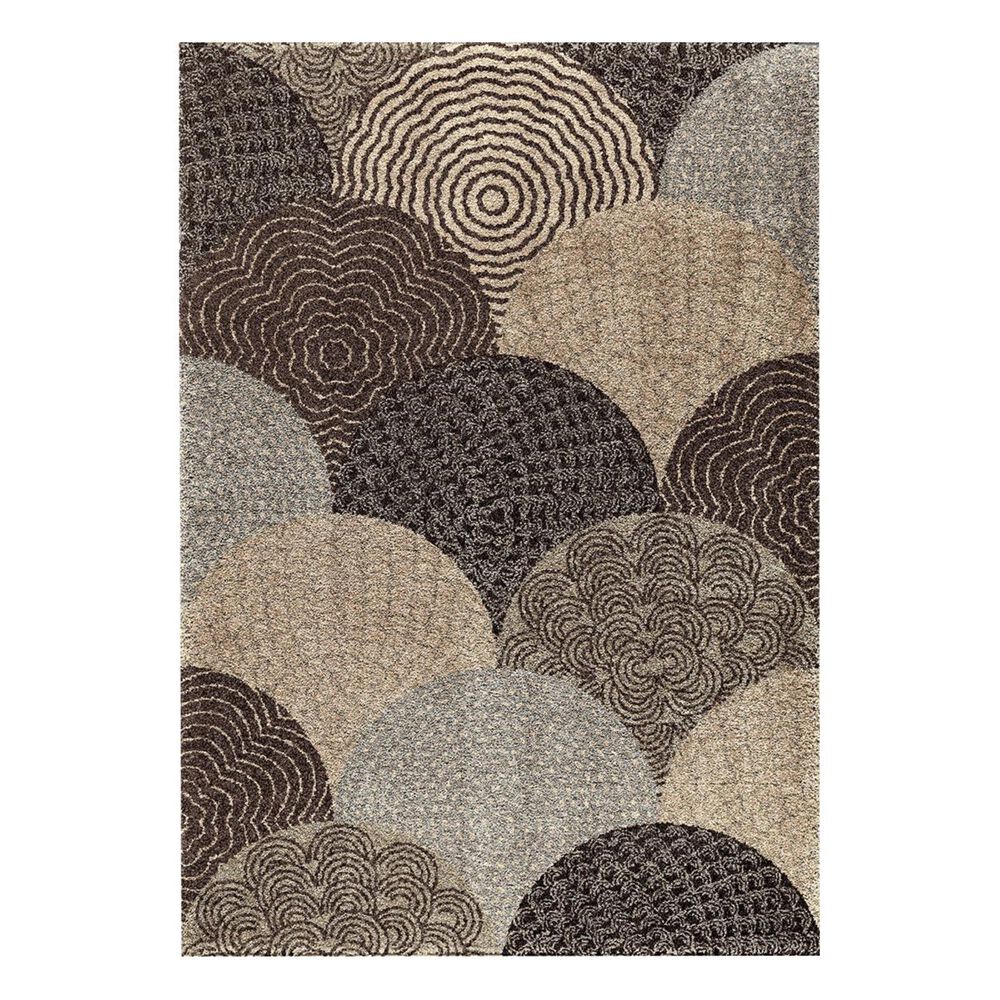 Orian Metropolitan Oystershell 1650 5'3" x 7'6" Seal Black Area Rug, , large