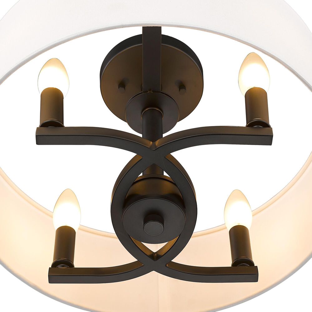 Golden Lighting Eliana 4-Light Semi-Flush in Matte Black, , large
