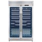 Forno Abruzzo 24 Cu. Ft. Dual Zone Wine Cellar with Green Acrylic Holders in Stainless Steel, , large