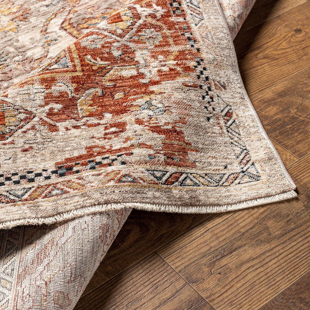 Surya Aspendos APS-2320 9&#39; x 12&#39;2&quot; Rust, Teal, Mustard, Black, Medium Gray, Charcoal and Light Beige Area Rug, , large