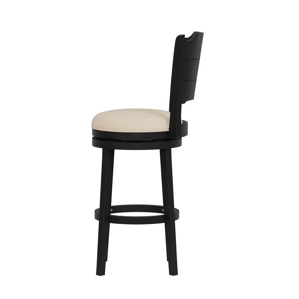 The Monday Company Clarion Swivel Bar Height Stool in Black and Greige, , large
