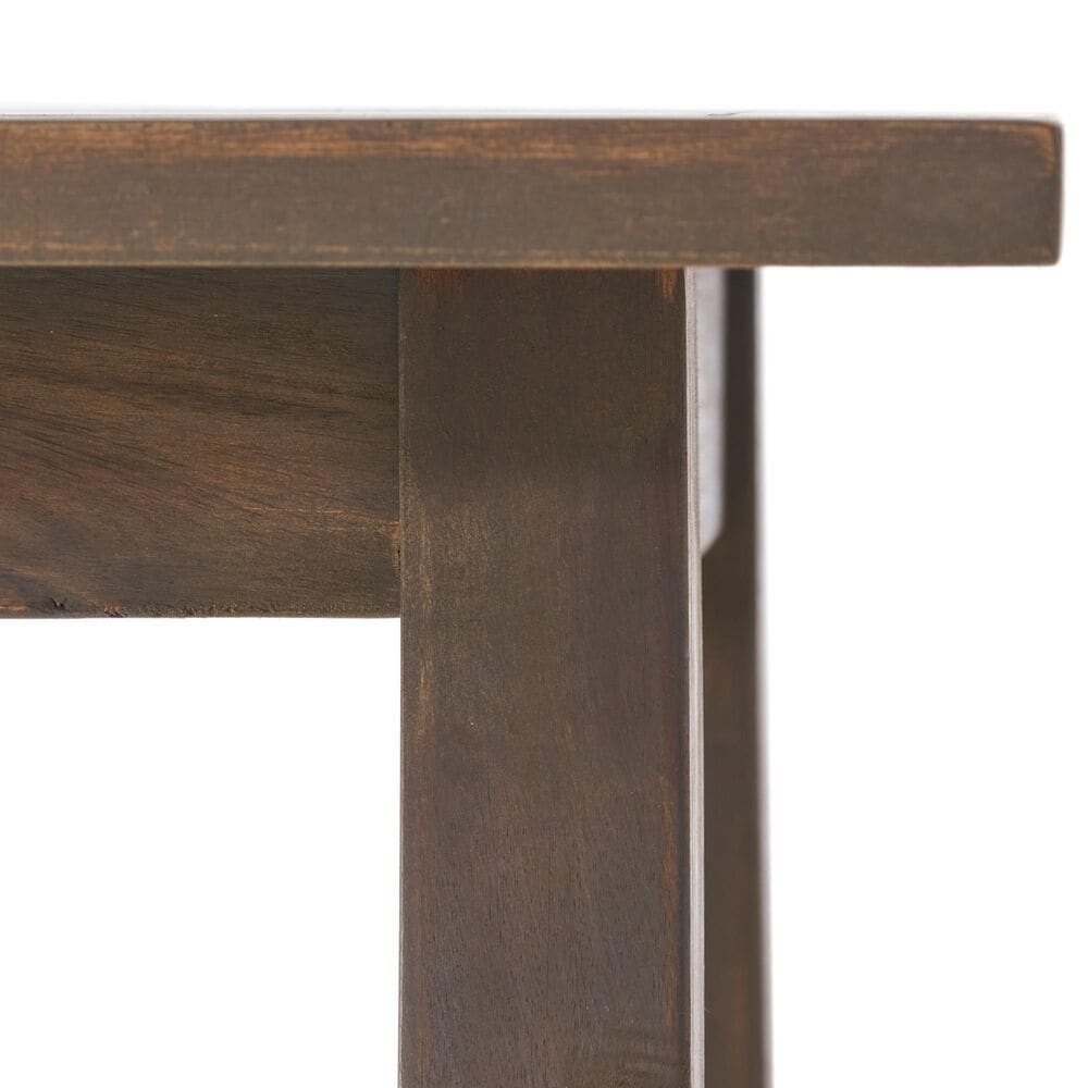 Hearth and Haven Selma Outdoor End Table with Slatted Top and Curved Legs in Gray, , large