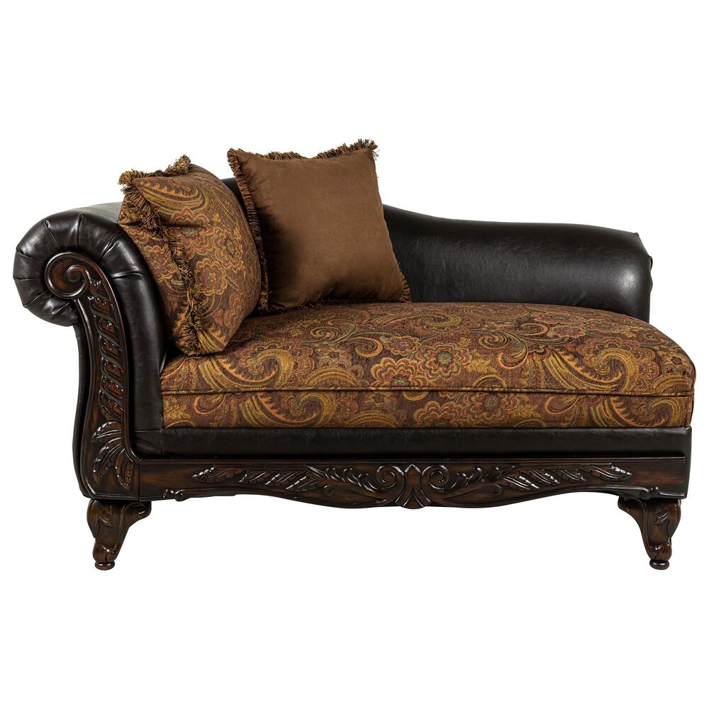 Hughes Furniture Chaise in San Marino Chocolate, , large
