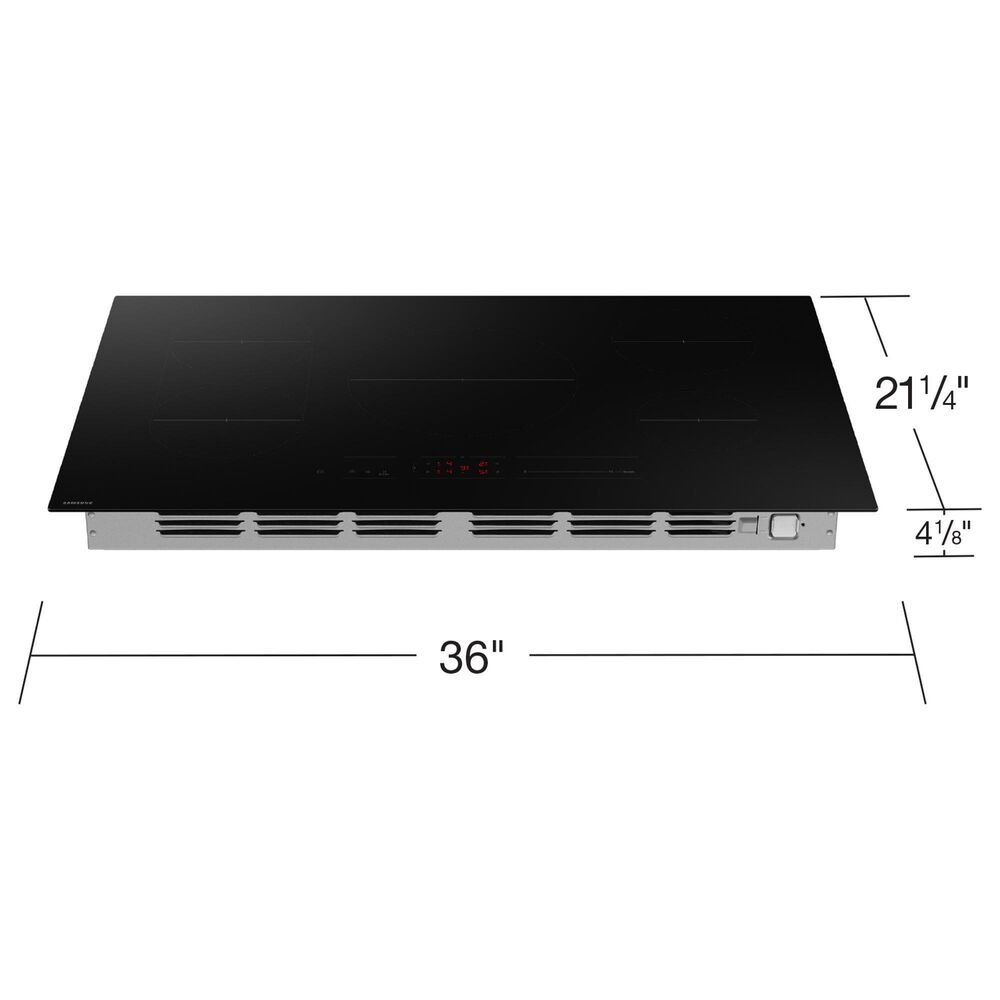 Samsung Bespoke 2-Piece Kitchen Package with Stainless Steel Bespoke 30" Double Wall Oven and Black 36" Induction Cooktop, , large