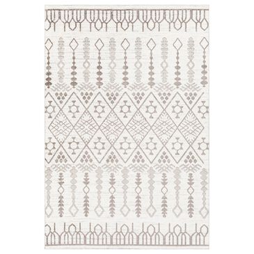 Surya Lavadora 6"7" x 9" Dark Brown, Gray and Light Beige Area Rug, , large